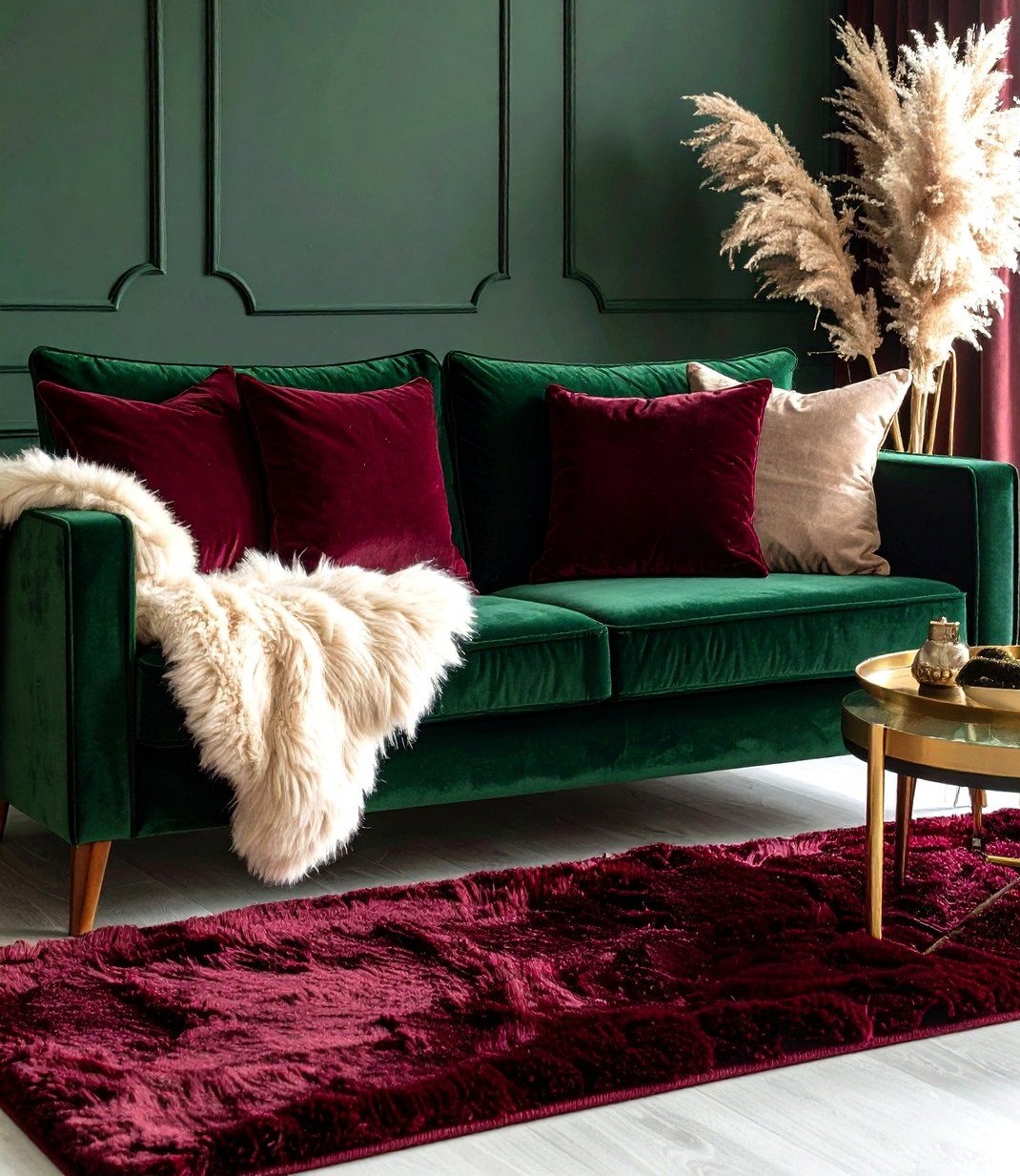 مبل و فرش سبز