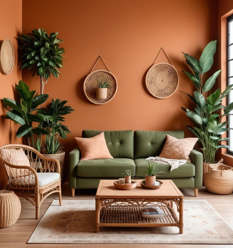 مبل سبز و فرش