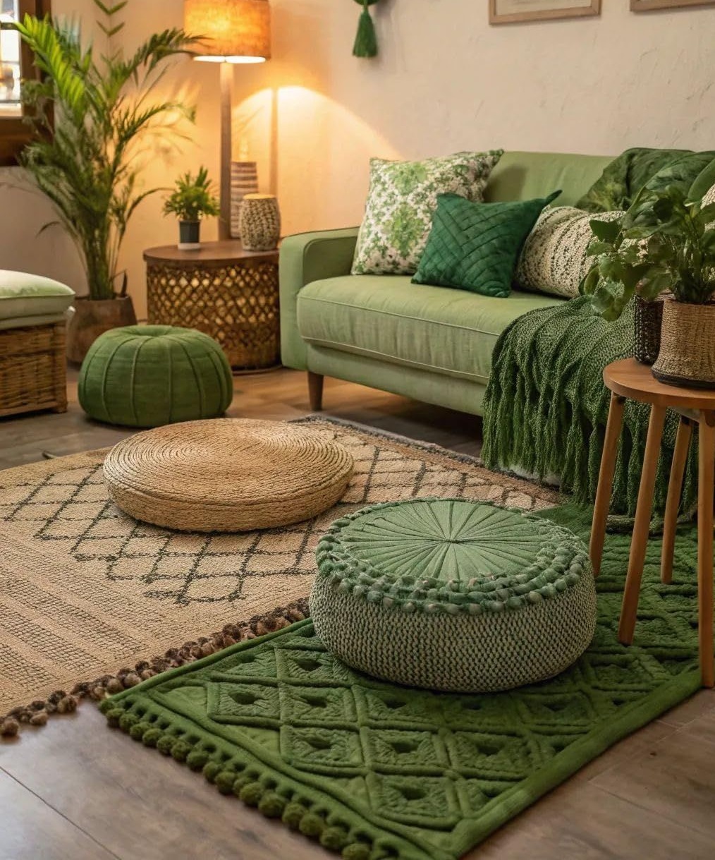 مبل و فرش سبز