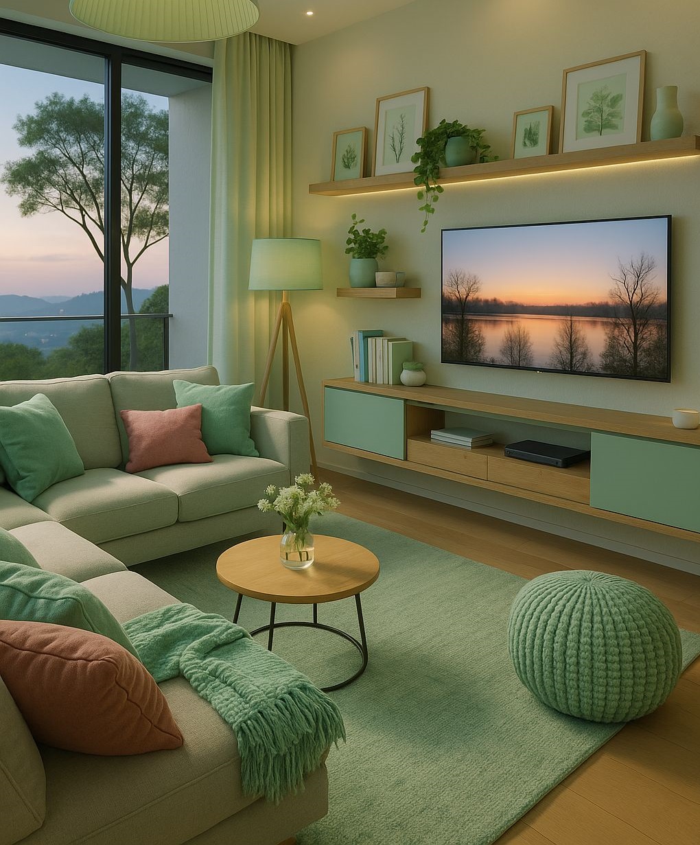 مبل و فرش سبز