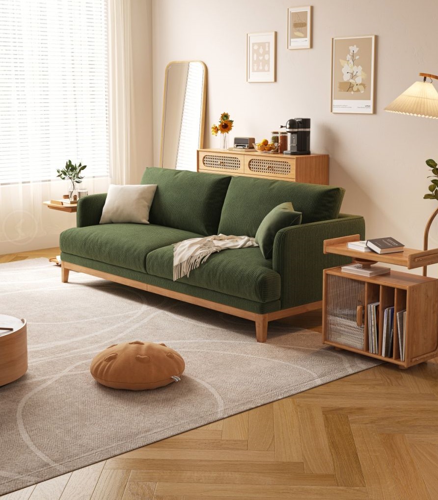 مبل سبز و فرش