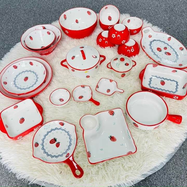 ظروف سرامیکی فانتزی با طرح میوه