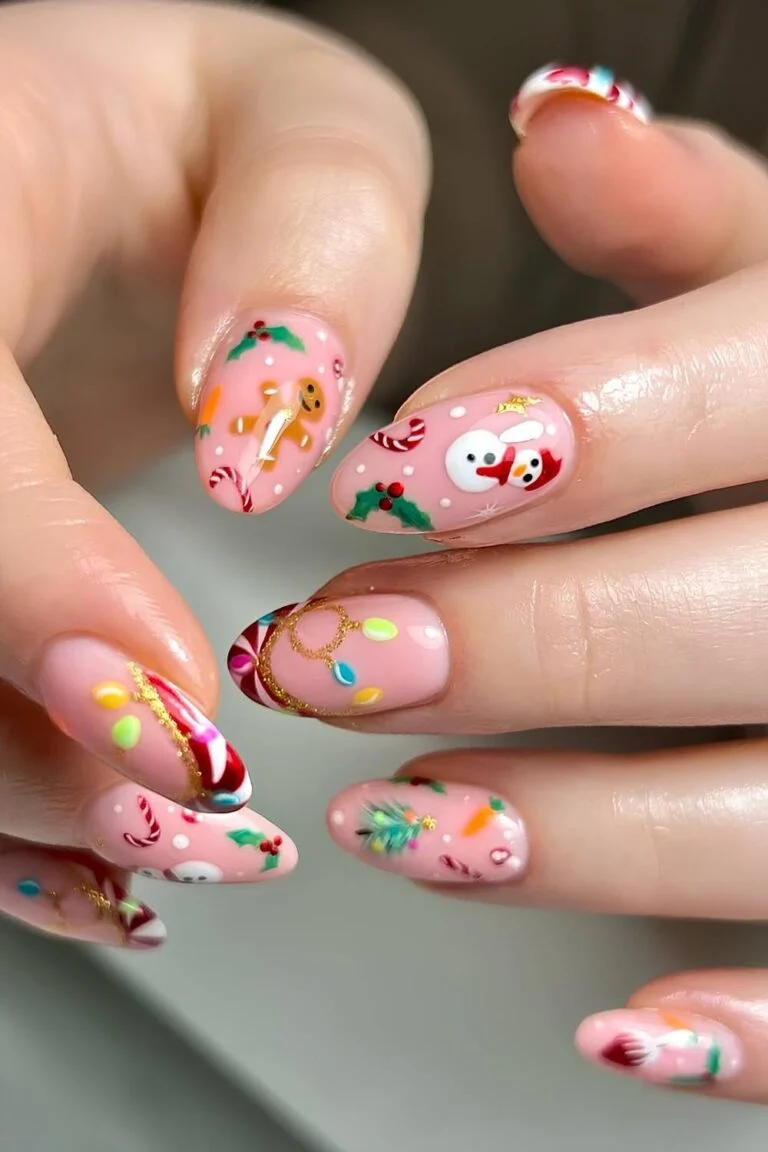 لاک ناخن صورتی ملایم دخترونه