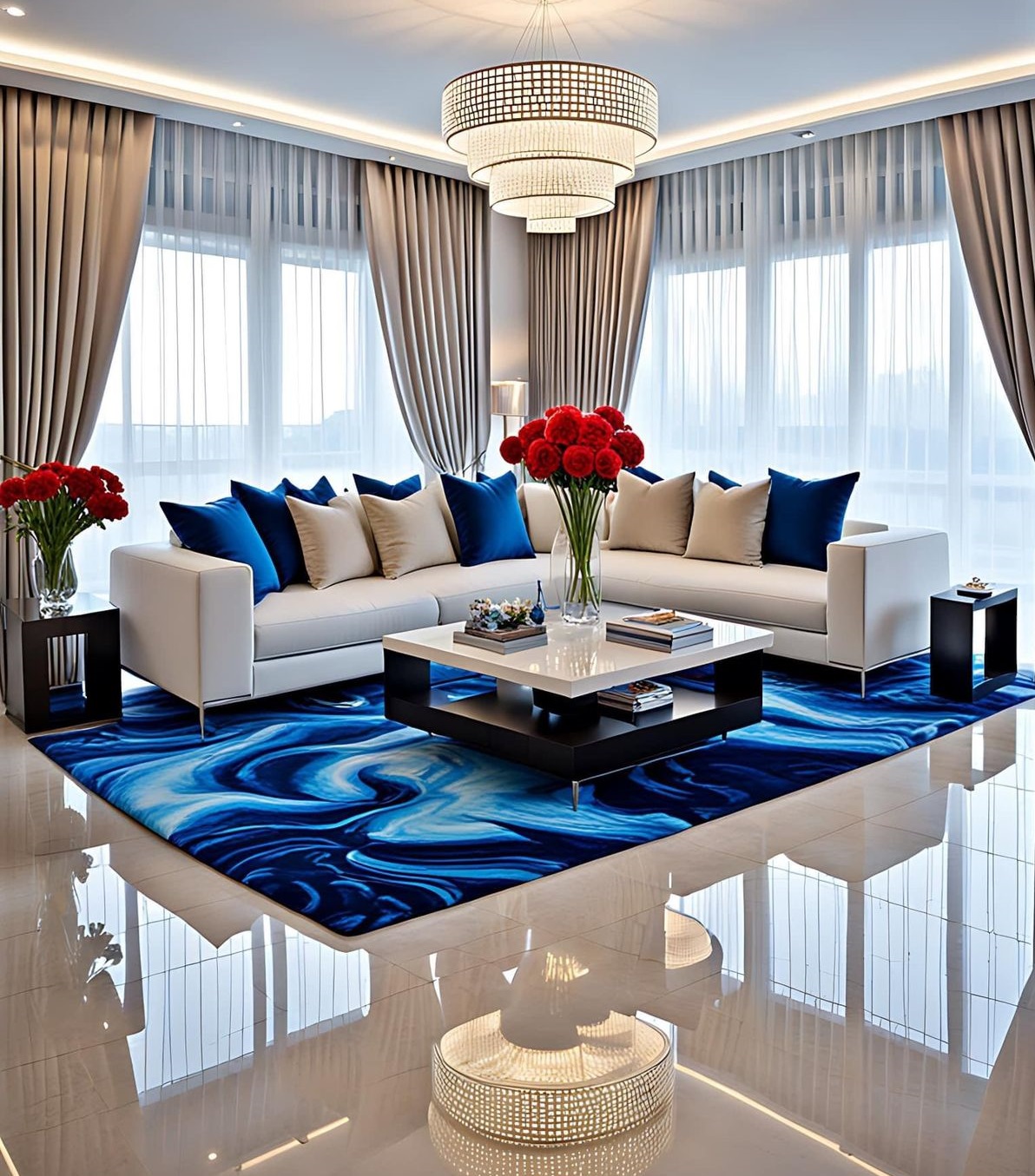 رنگ فرش برای پذیرایی