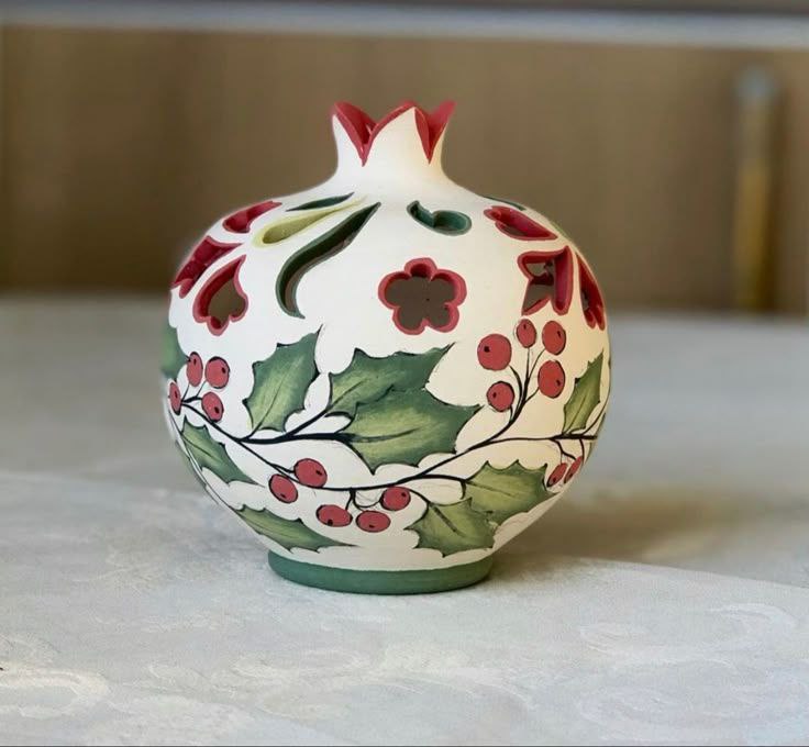 ظروف دکوری سفالی رنگی و طرح دار