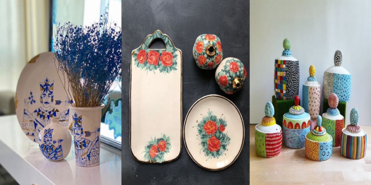 ظروف سفالی دکوری