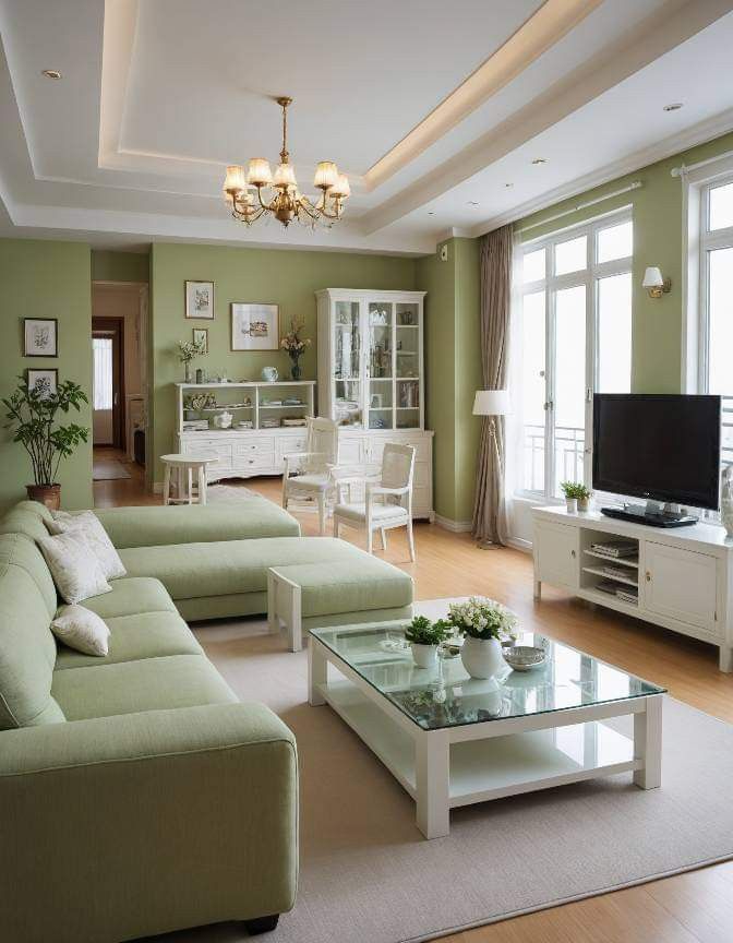 چیدمان پذیرایی مستطیل باریک