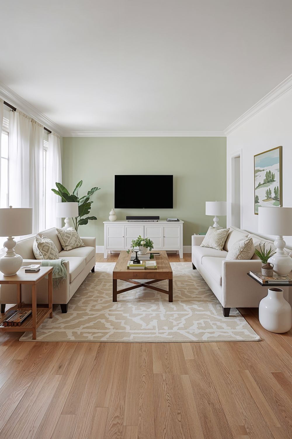 چیدمان پذیرایی مستطیل باریک