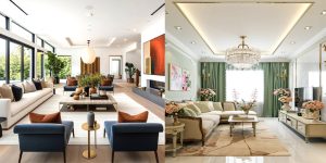 ایده چیدمان پذیرایی مستطیلی