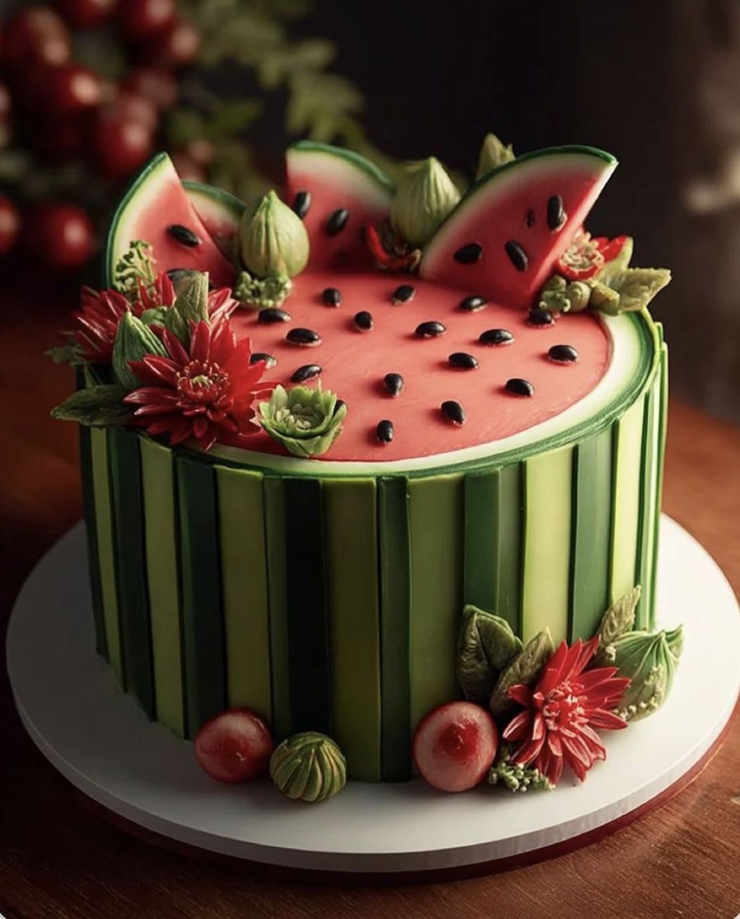 تزیین کیک شب یلدا برای مدرسه