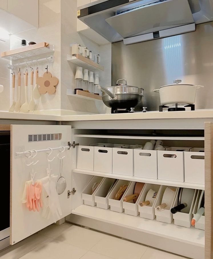 چیدمان کابینت زیر اجاق گاز