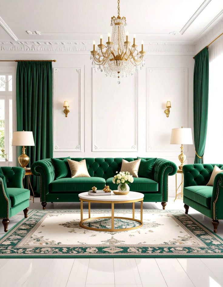 مدل مبل مخمل سبز با چوب قهوه ای و ماهگونی