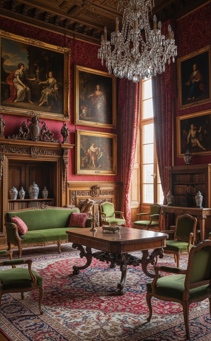 مدل مبل مخمل سبز با چوب قهوه ای و ماهگونی