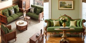 مبل مخمل سبز