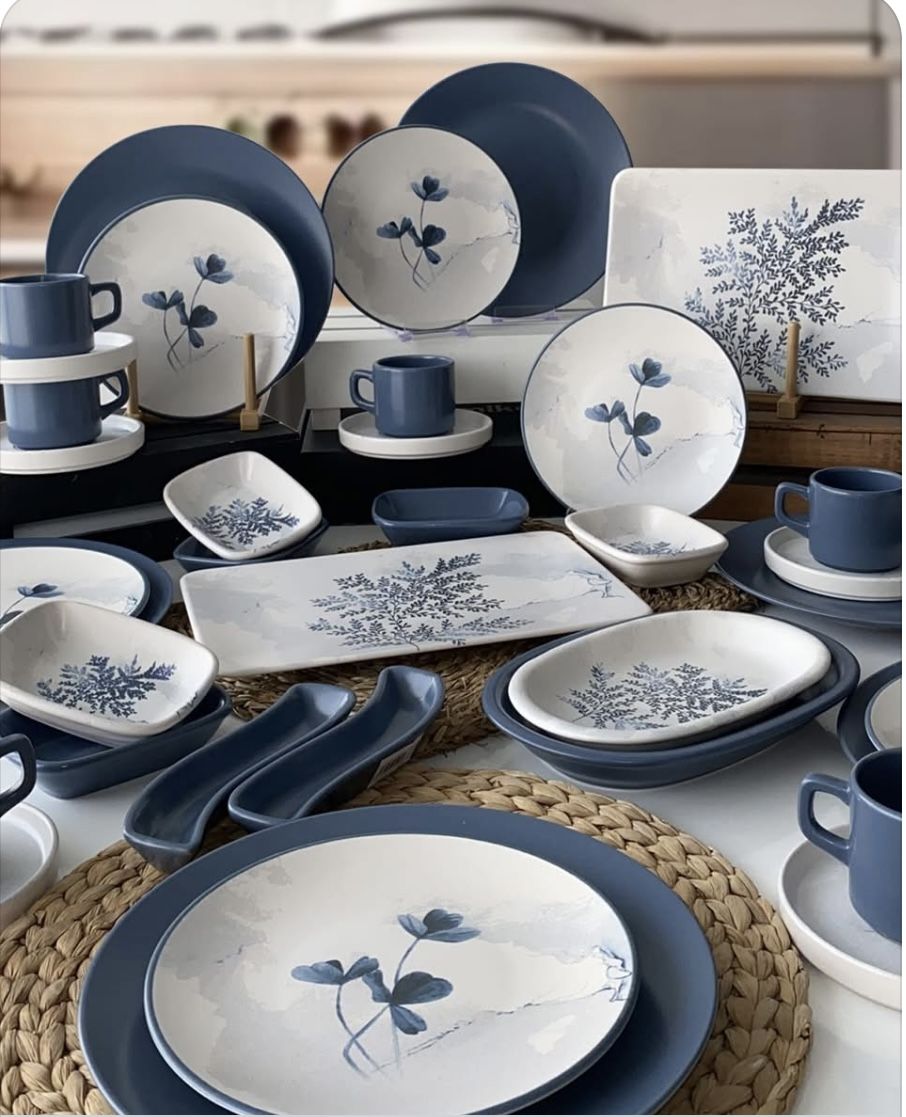 ظروف پذیرایی گل آبی