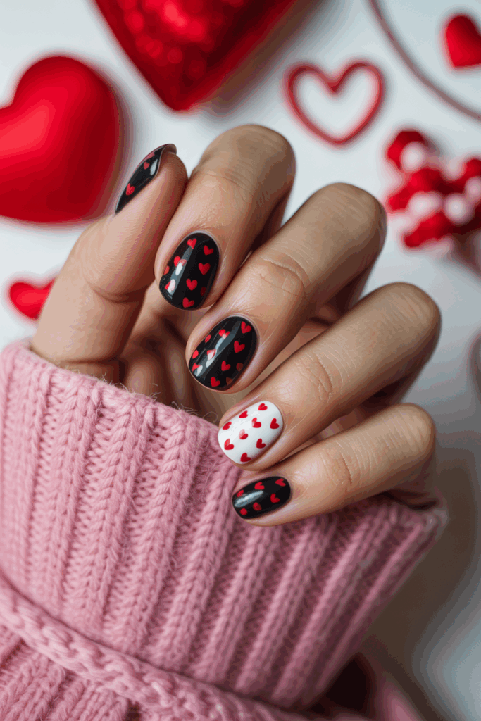 مدل لاک ناخن کوتاه با دیزاین دخترانه