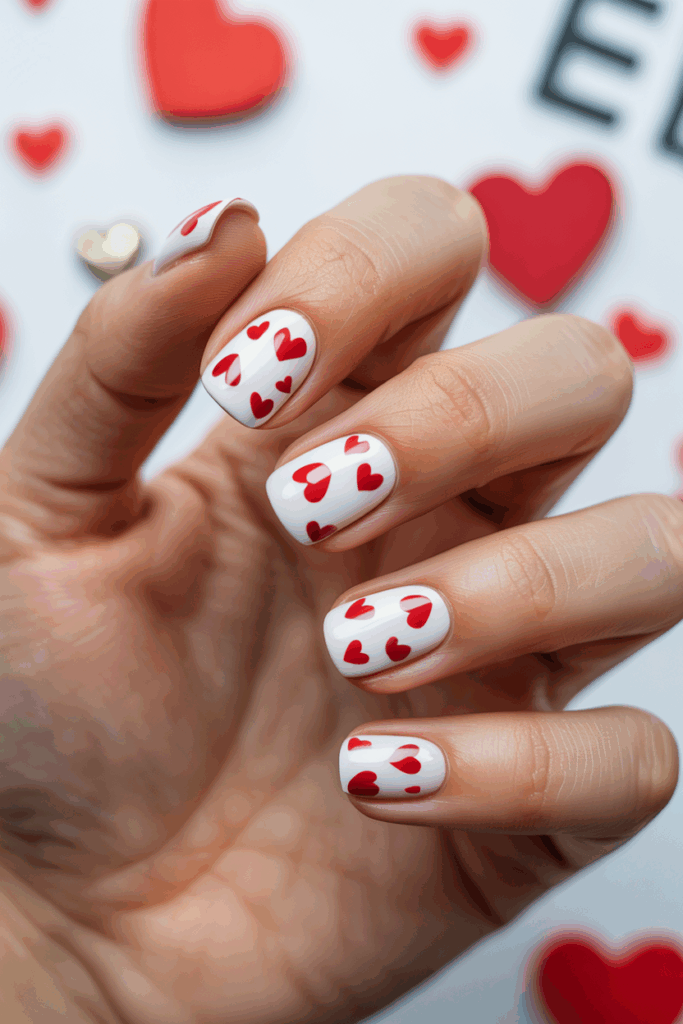 مدل لاک ناخن کوتاه با دیزاین دخترانه