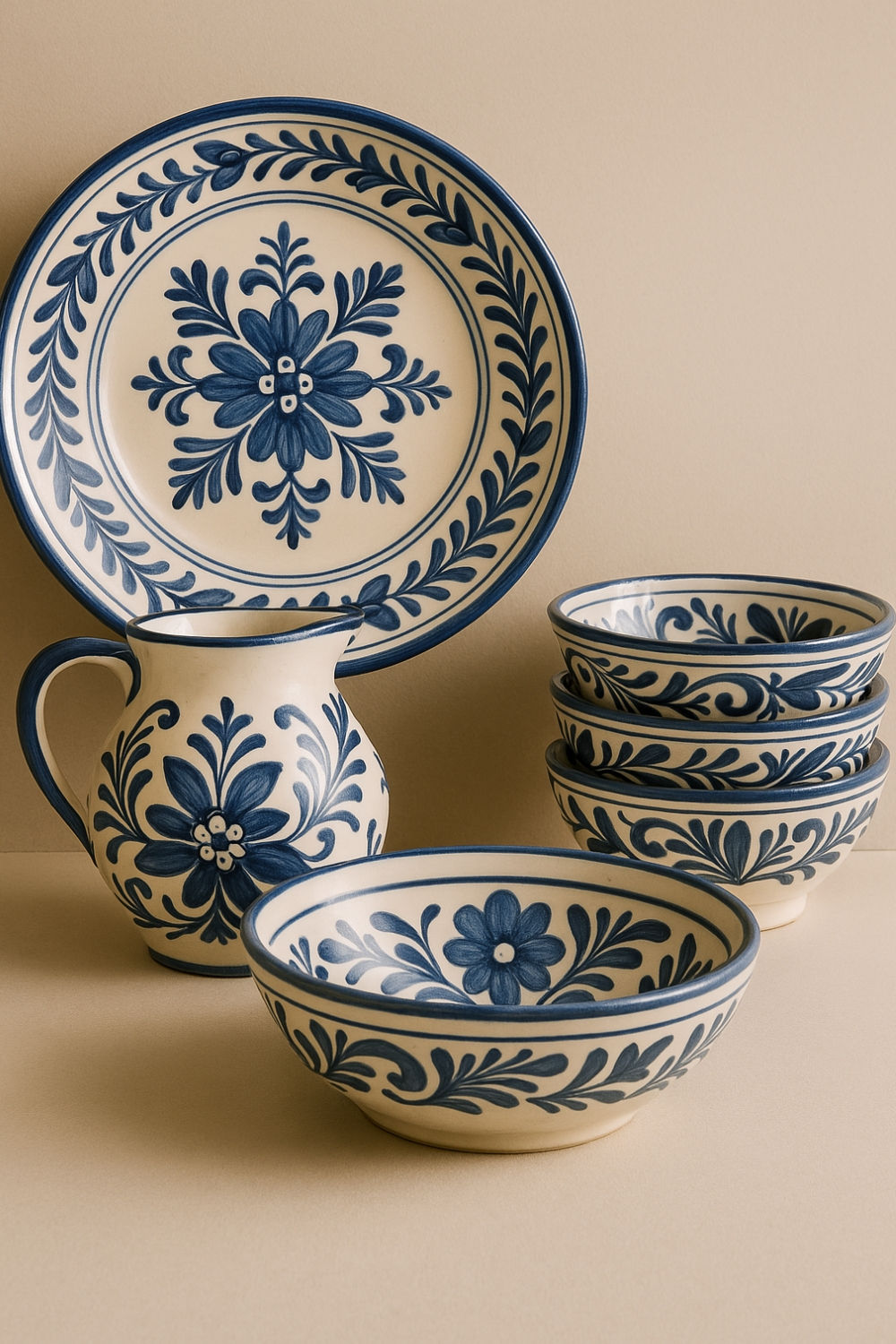 ظروف پذیرایی گل آبی