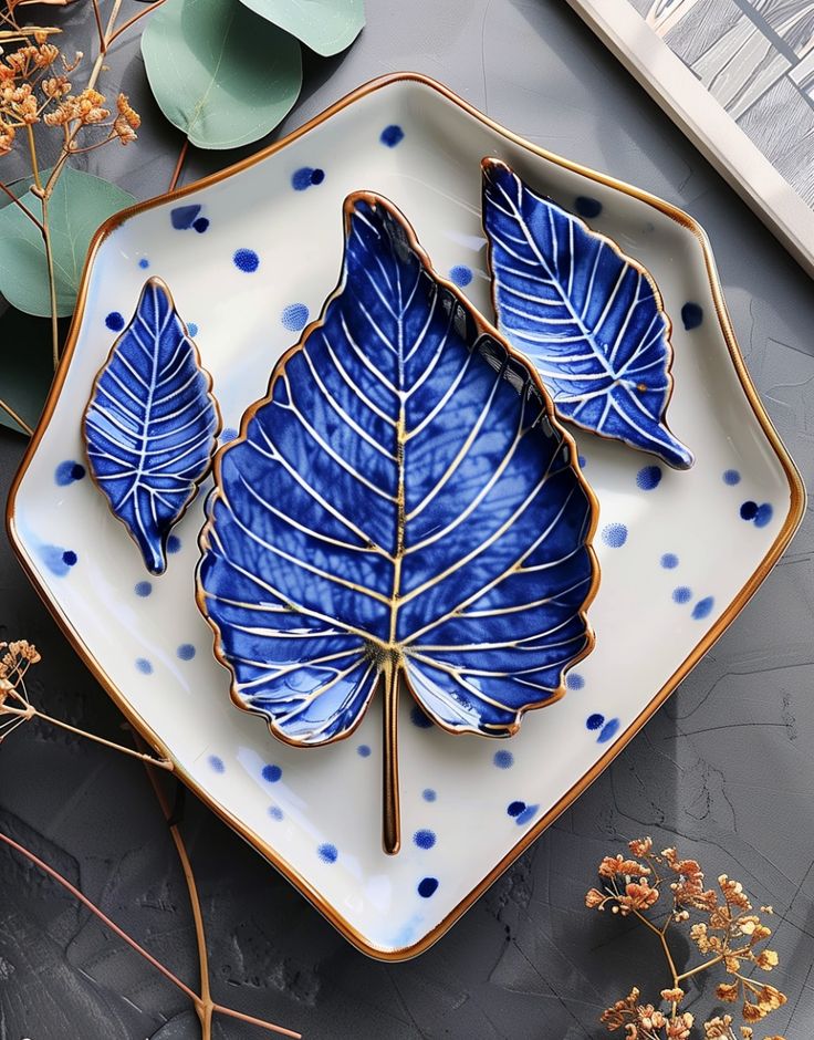 ظروف پذیرایی گل آبی