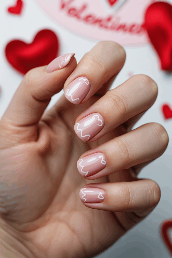 مدل لاک ناخن کوتاه با دیزاین دخترانه