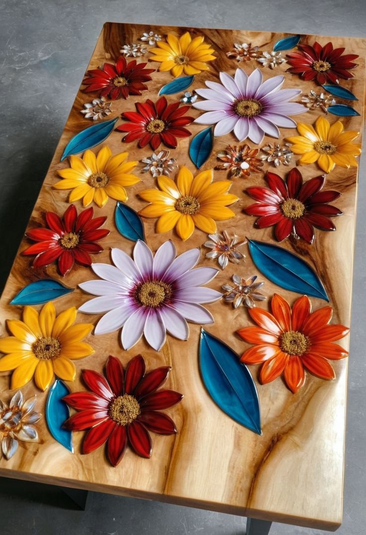 میز جلومبلی رومانتیک با طرح های گل