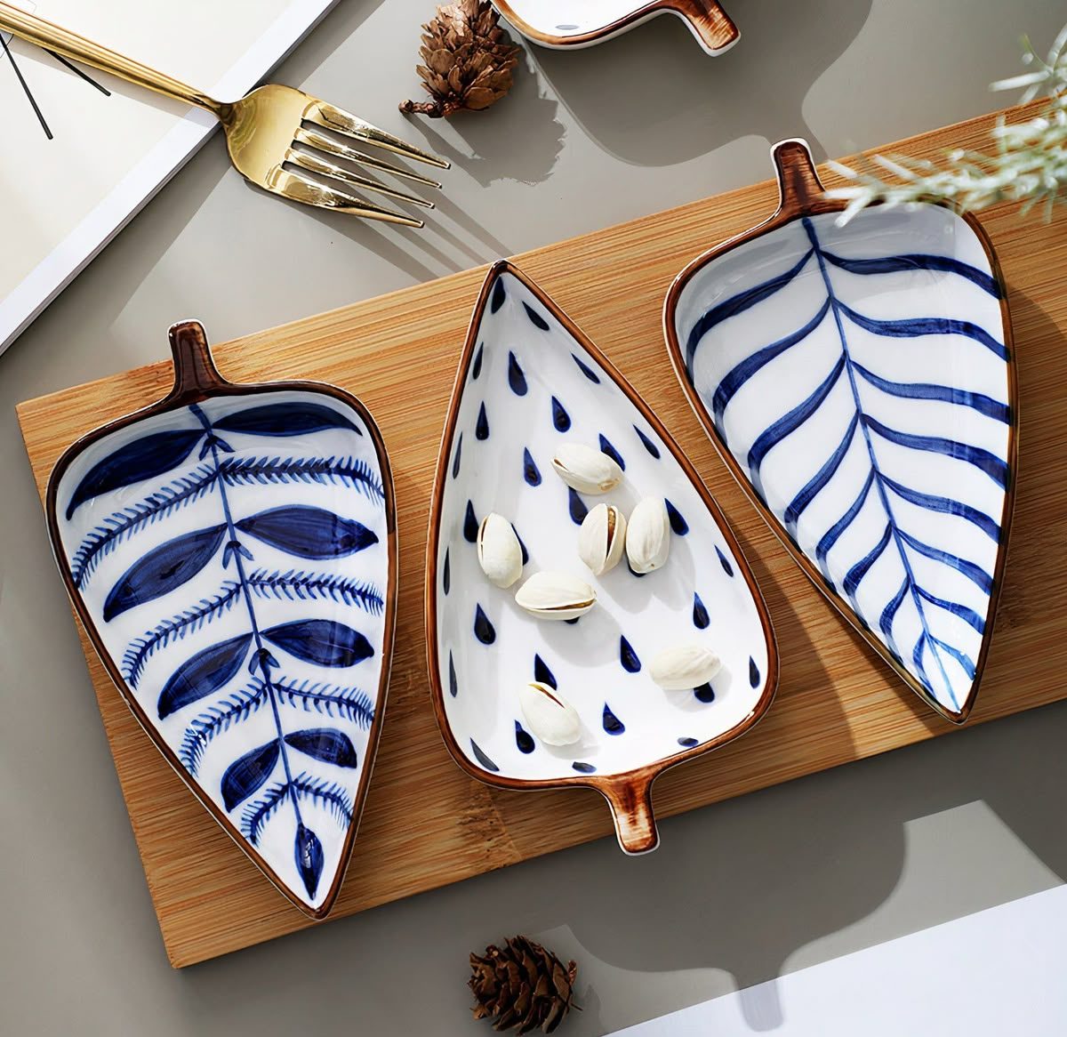 ظروف پذیرایی گل آبی