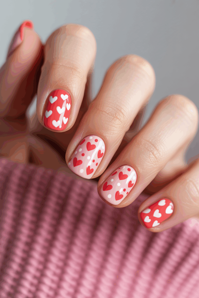 مدل لاک ناخن کوتاه با دیزاین دخترانه