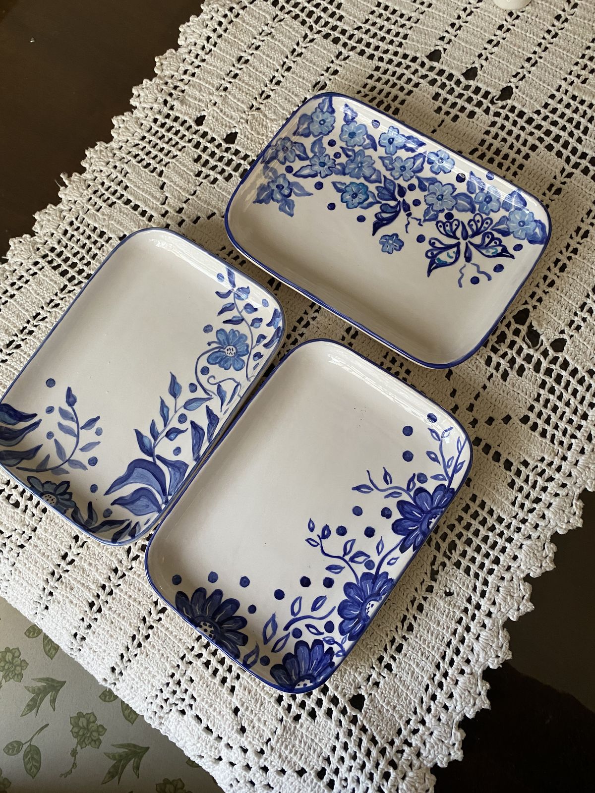 ظروف پذیرایی گل آبی