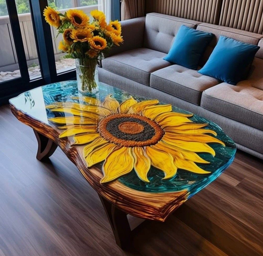 میز جلومبلی رومانتیک با طرح های گل