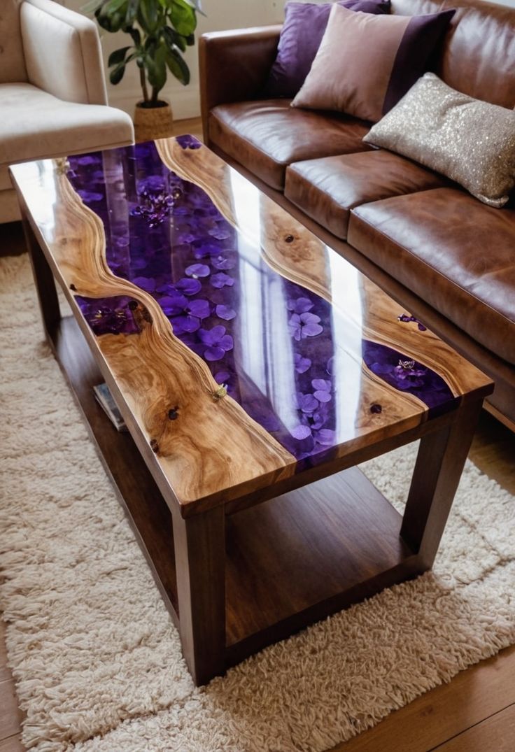 میز جلومبلی رومانتیک با طرح های گل