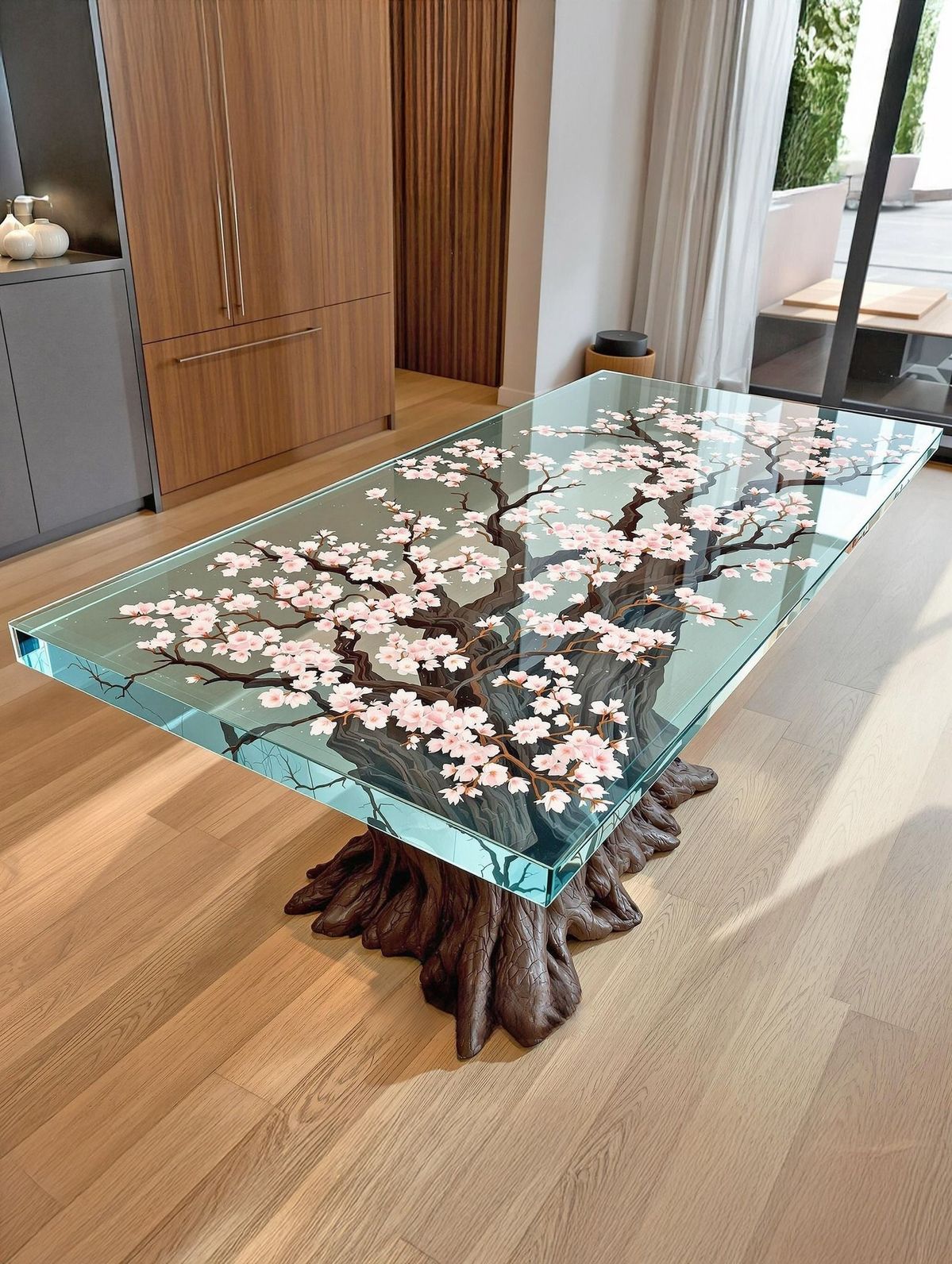 میز جلومبلی رومانتیک با طرح های گل