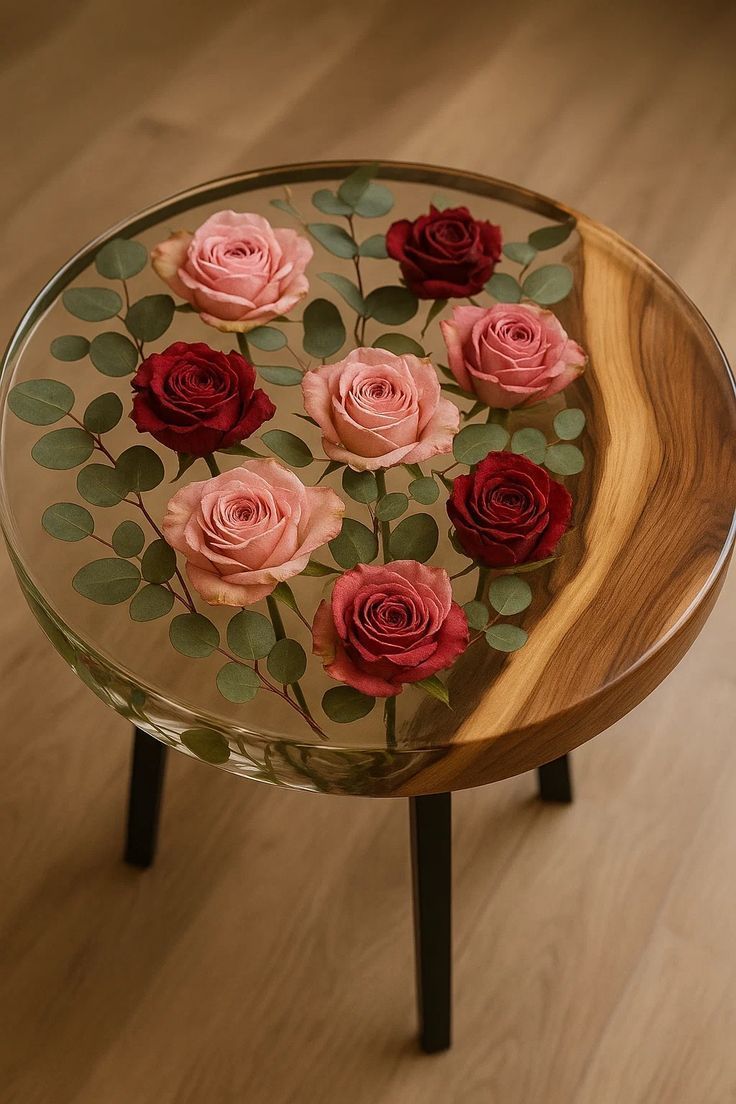میز جلومبلی رومانتیک با طرح های گل