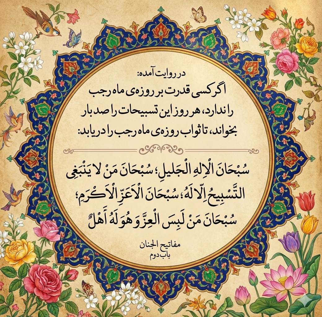 تسبیحات ماه رجب