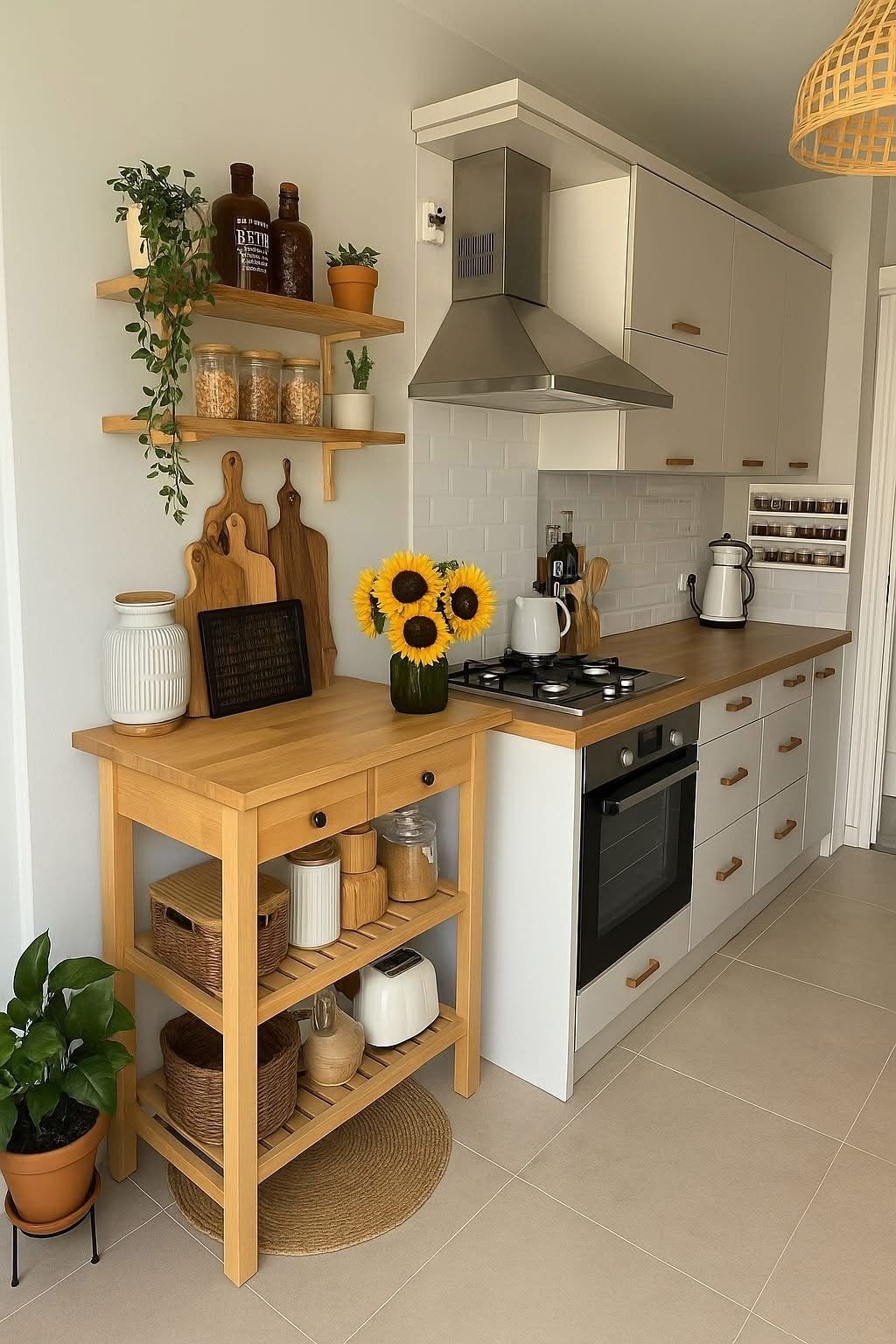 وسایل دکوری و نظم دهنده آشپزخانه چوبی و سرامیک