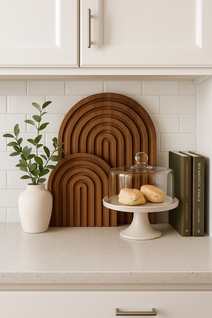 وسایل دکوری و نظم دهنده آشپزخانه چوبی و سرامیک