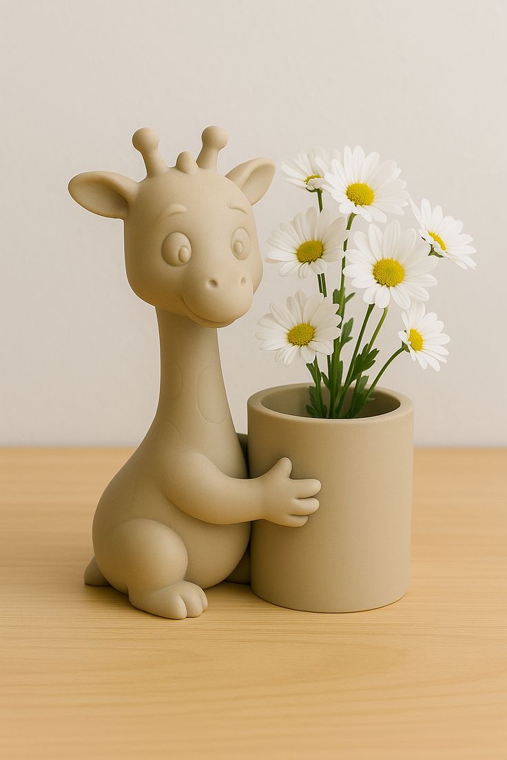 گلدان فانتزی و عروسکی طرح حیوانات