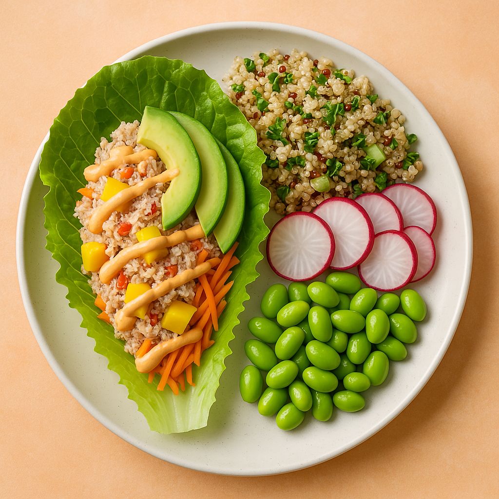 چیدمان و تزیین مخلفات کنار غذا