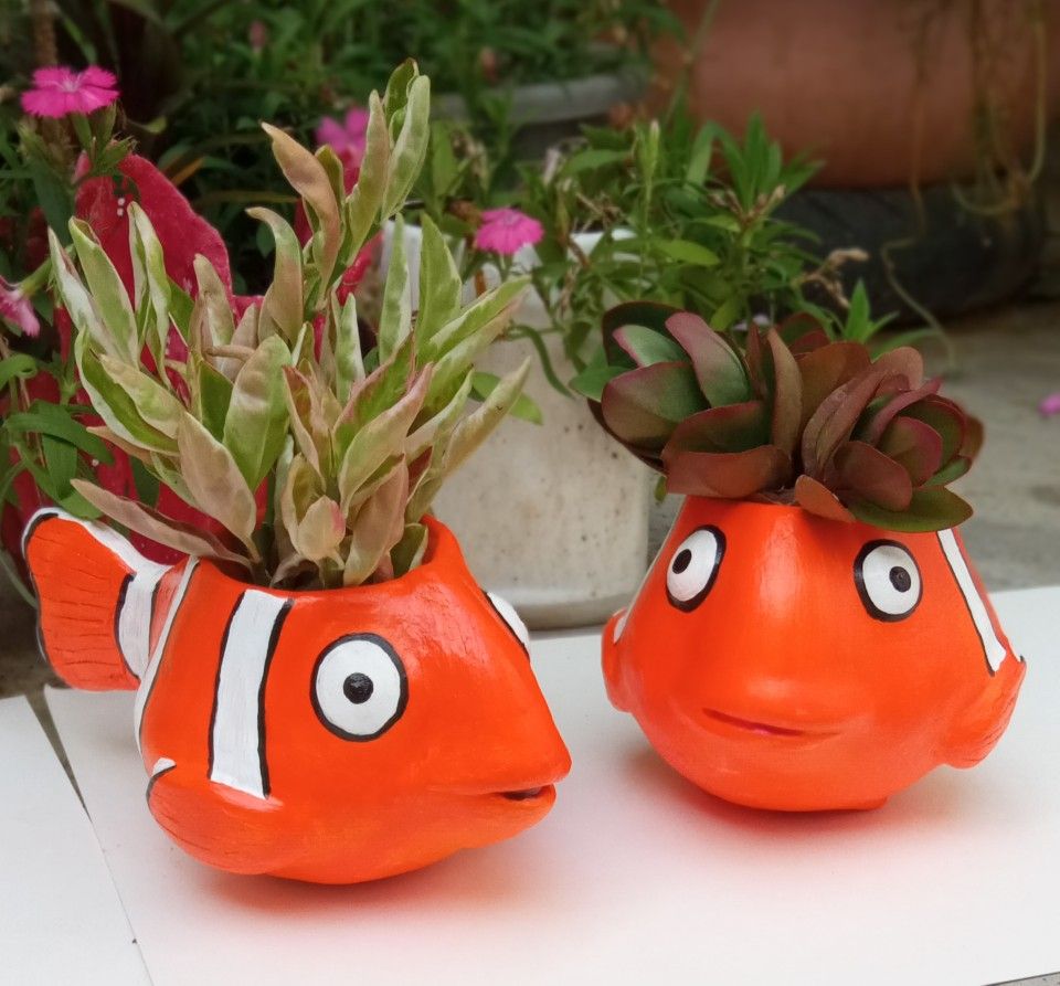 گلدان فانتزی و عروسکی طرح حیوانات