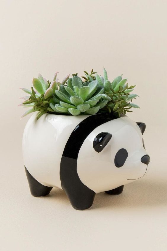 گلدان فانتزی و عروسکی طرح حیوانات