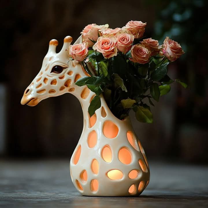 گلدان فانتزی و عروسکی طرح حیوانات