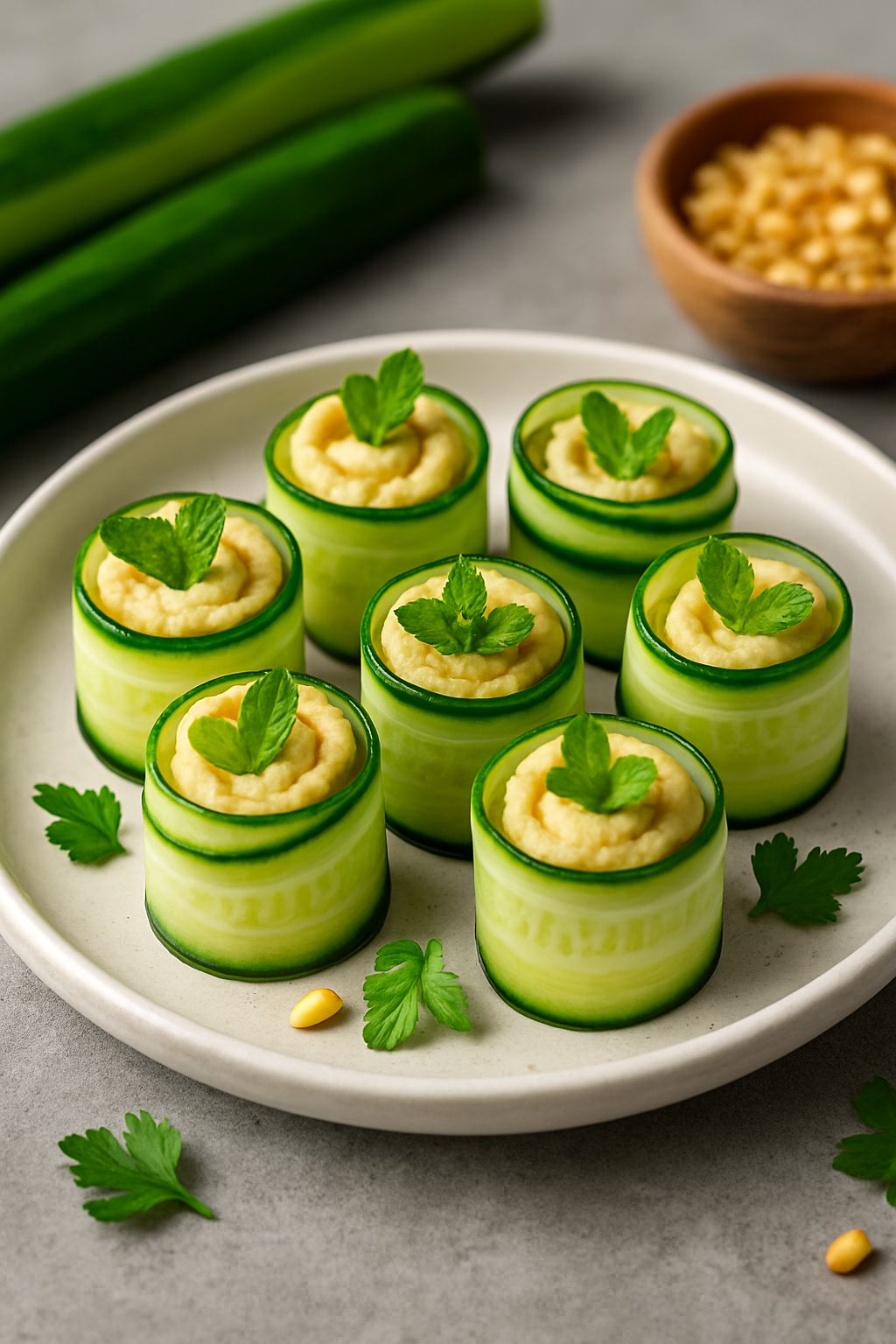 چیدمان و تزیین مخلفات کنار غذا