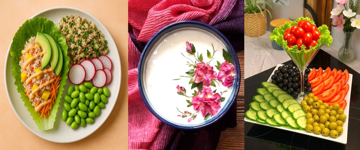 چیدمان و تزیین مخلفات غذا