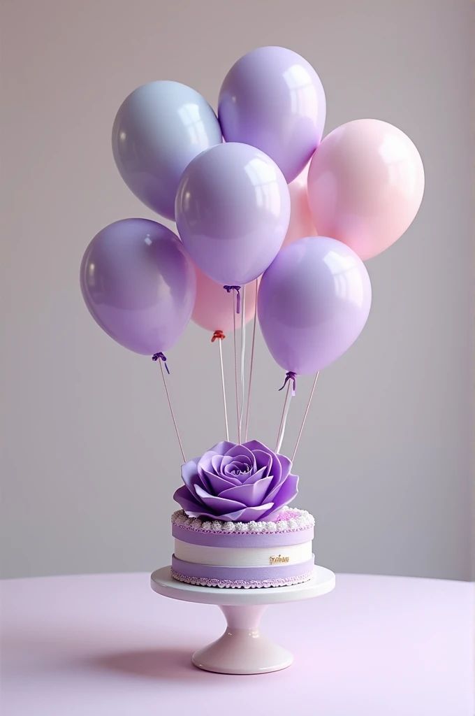کیک تولد بنفش
