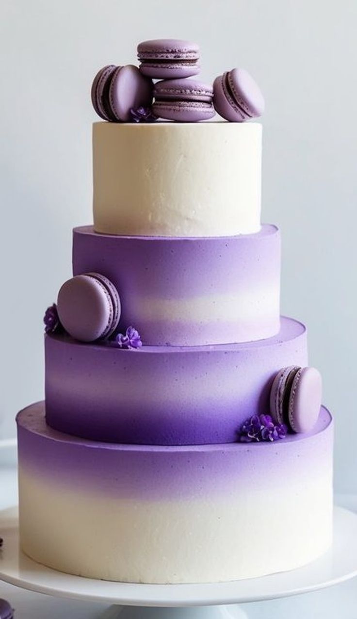 کیک تولد بنفش