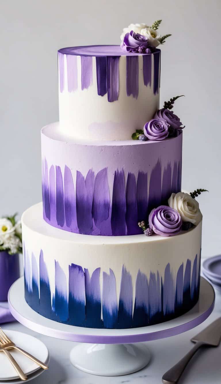 کیک تولد بنفش