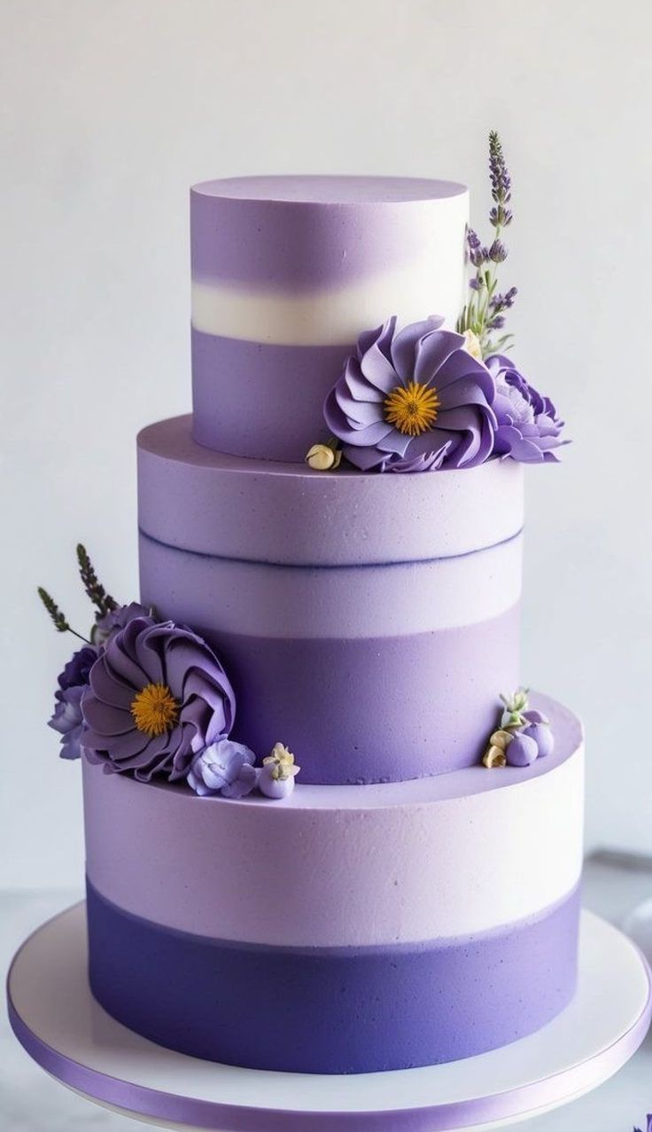 کیک تولد بنفش