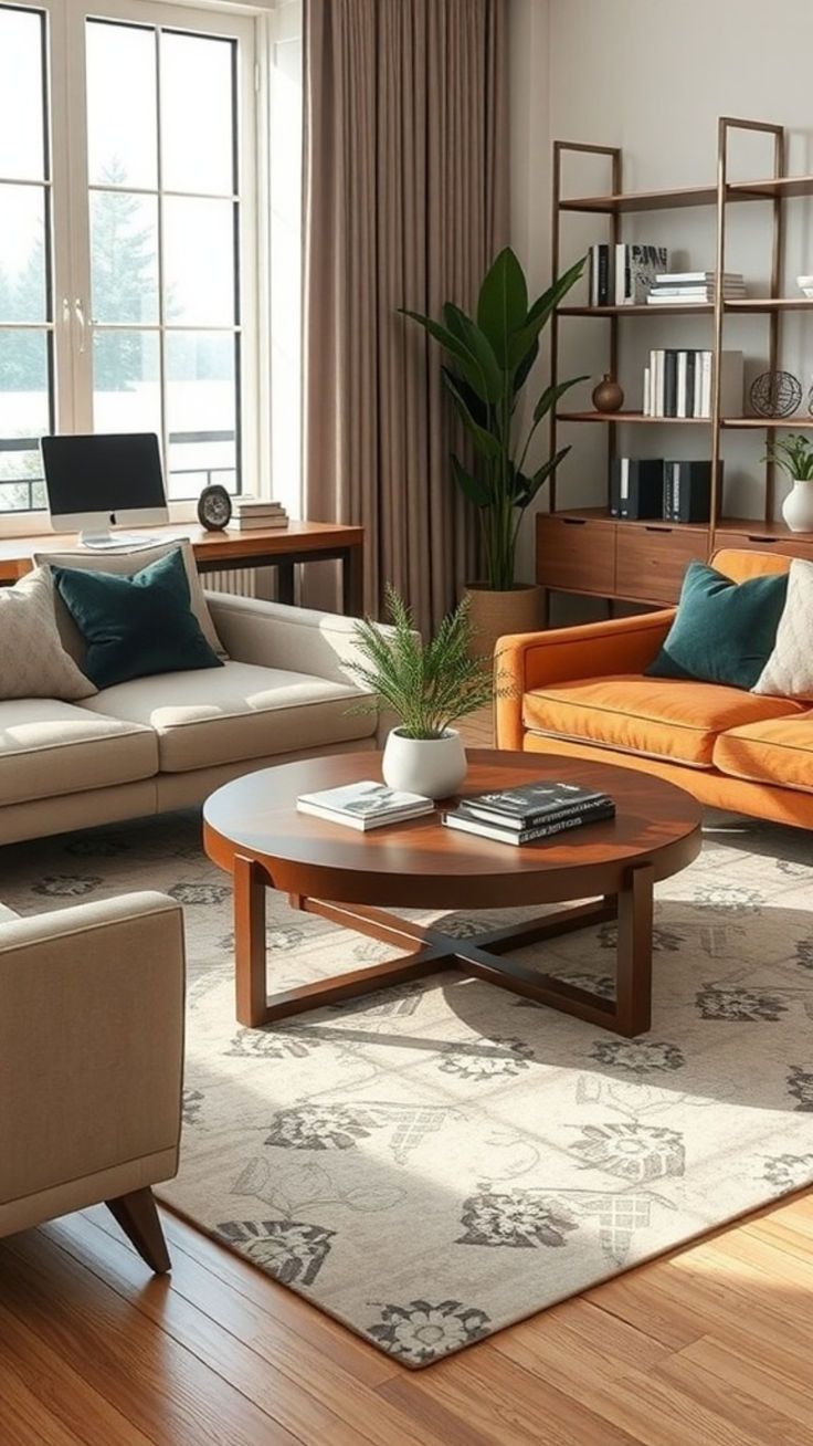 میز جلو مبلی گرد