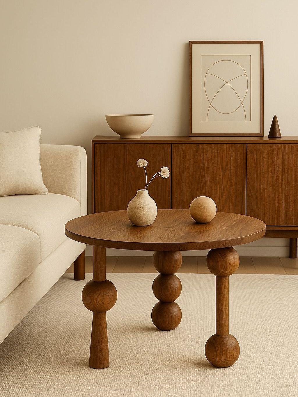 میز جلو مبلی گرد