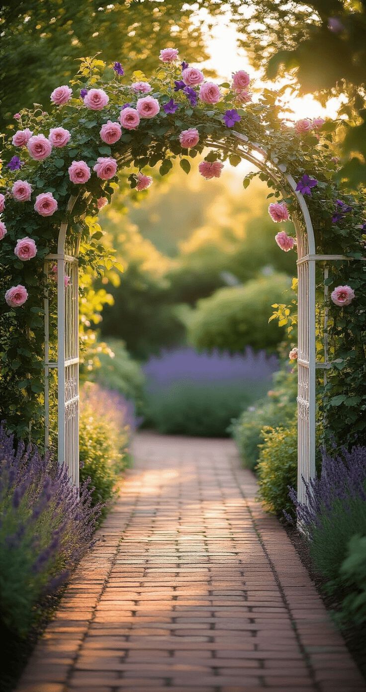  گل کاری جلوی در و تزیین ورودی با گل طبیعی