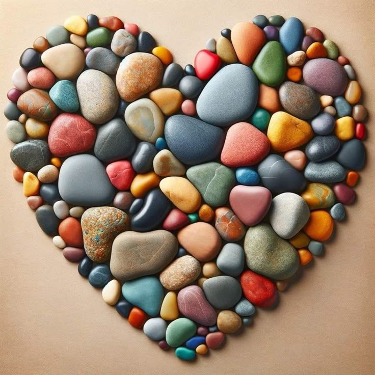 تابلو و دیوارکوب خوشگل با سنگ های نقاشی شده